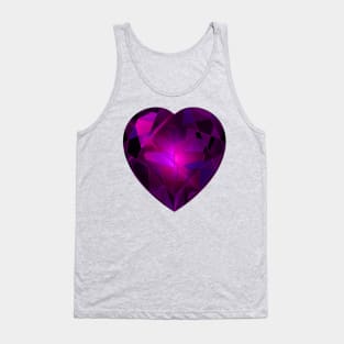 Pink Heart Gemstone Tank Top